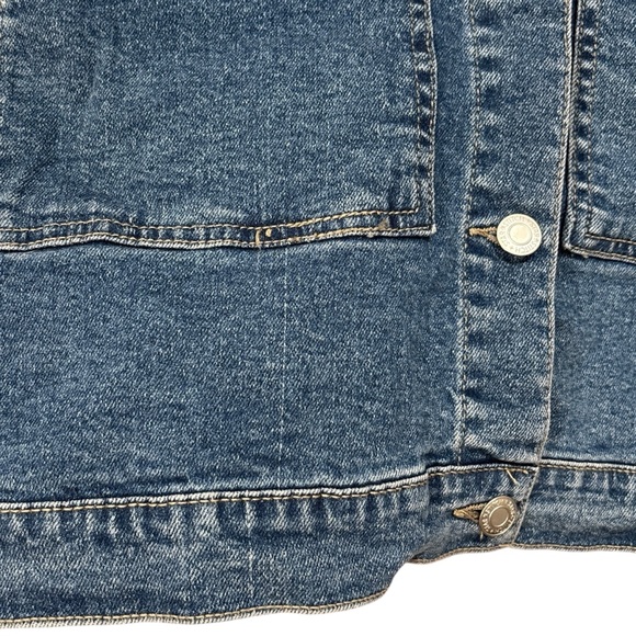 Stitch Star Blue Denim Jean Cropped Jacket Womens Size XL NWT - Picture 6 of 14